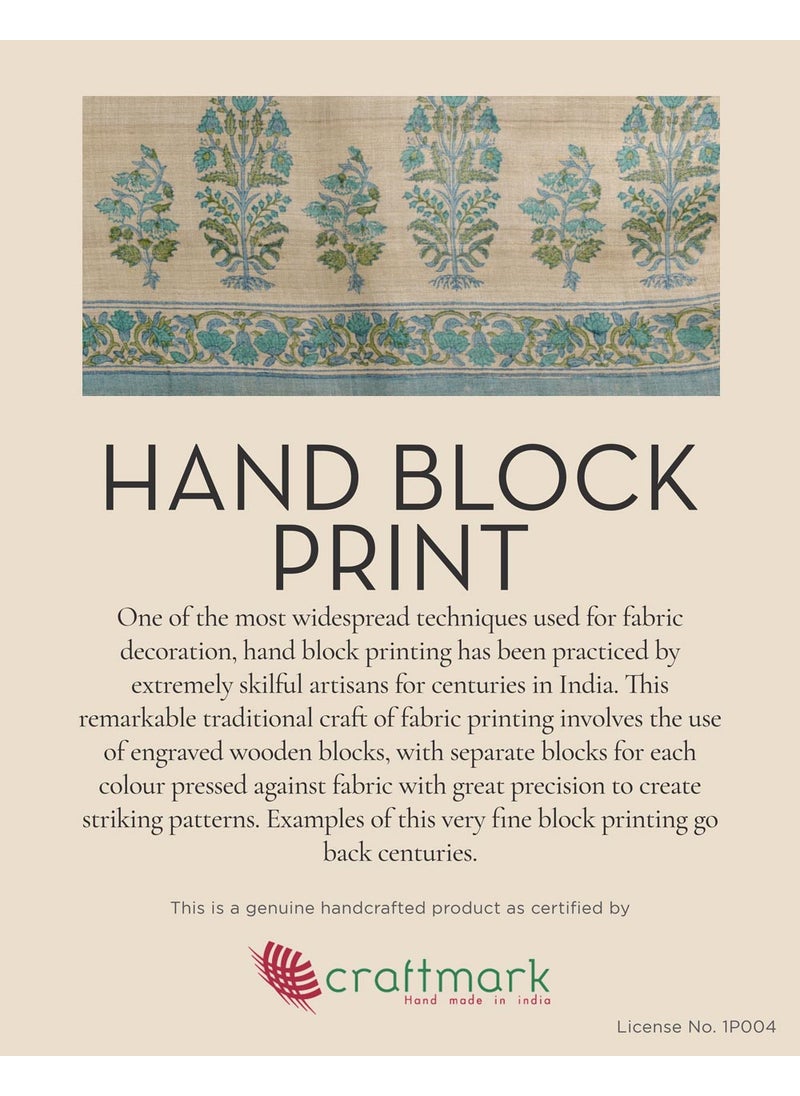 Blue Cotton Hand Block Printed Tunic