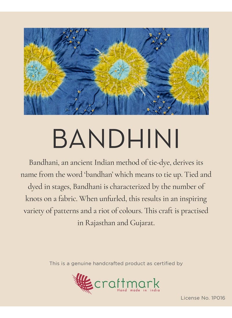 Indigo Cotton Bandhani Top