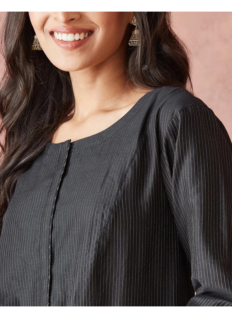 Cotton Silk Blend Regular Fit Long Kurta