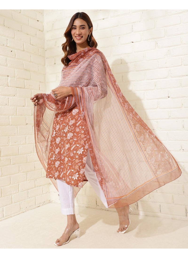 Printed Dupatta & Kurta Set
