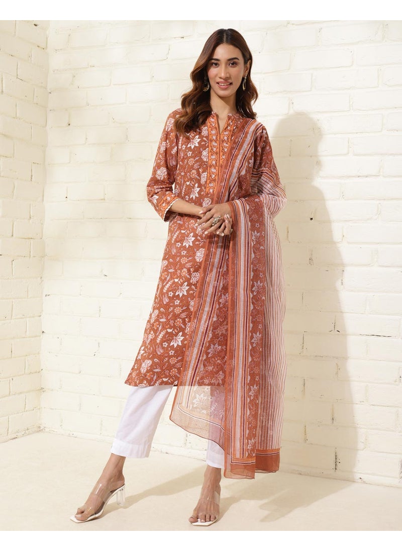 Printed Dupatta & Kurta Set