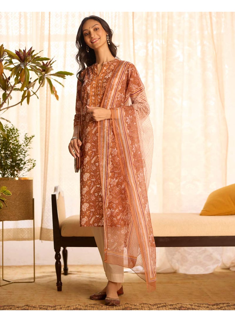Printed Dupatta & Kurta Set