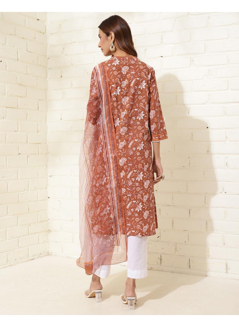 Printed Dupatta & Kurta Set
