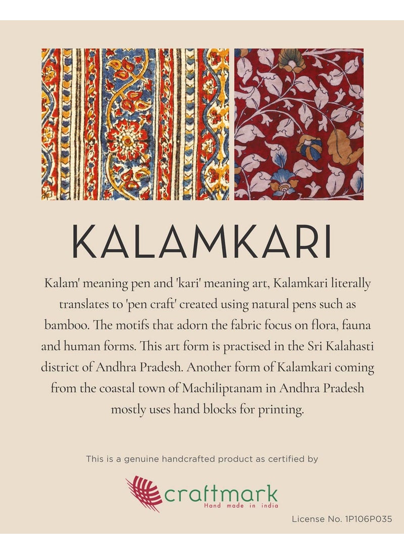 Beige Cotton Kalamkari Printed Tunic