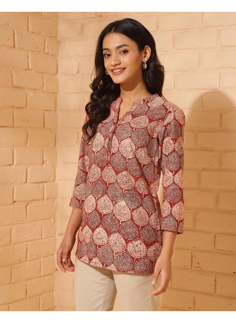 Cotton Bagru Printed Short Kurta