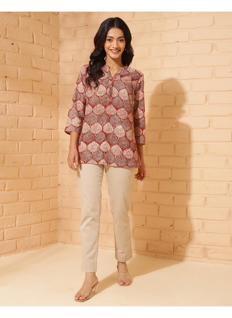 Cotton Bagru Printed Short Kurta