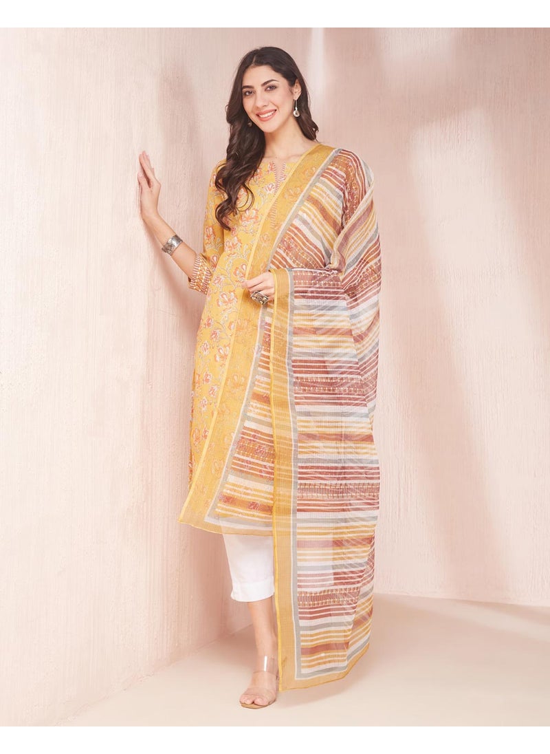 Printed Dupatta & Kurta Set