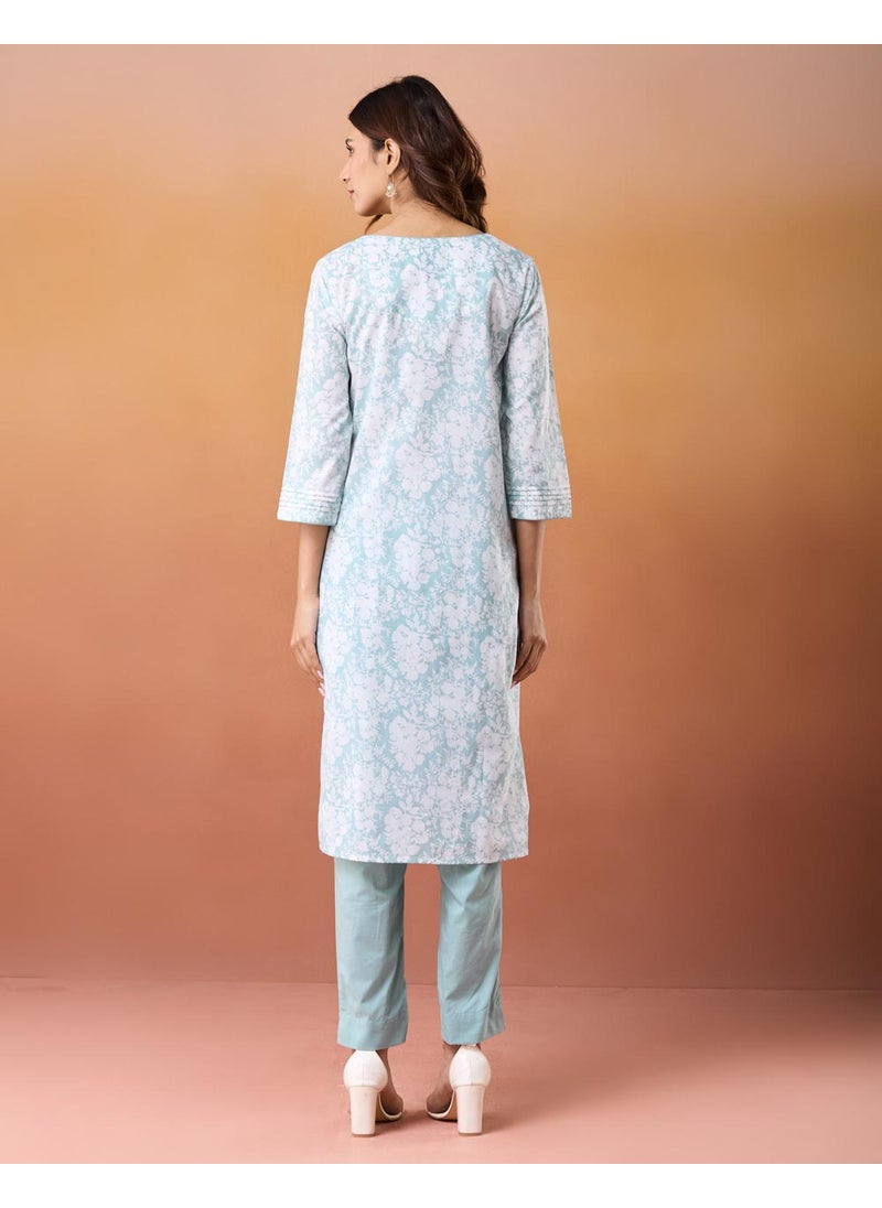 Printed Pant & Kurta Set