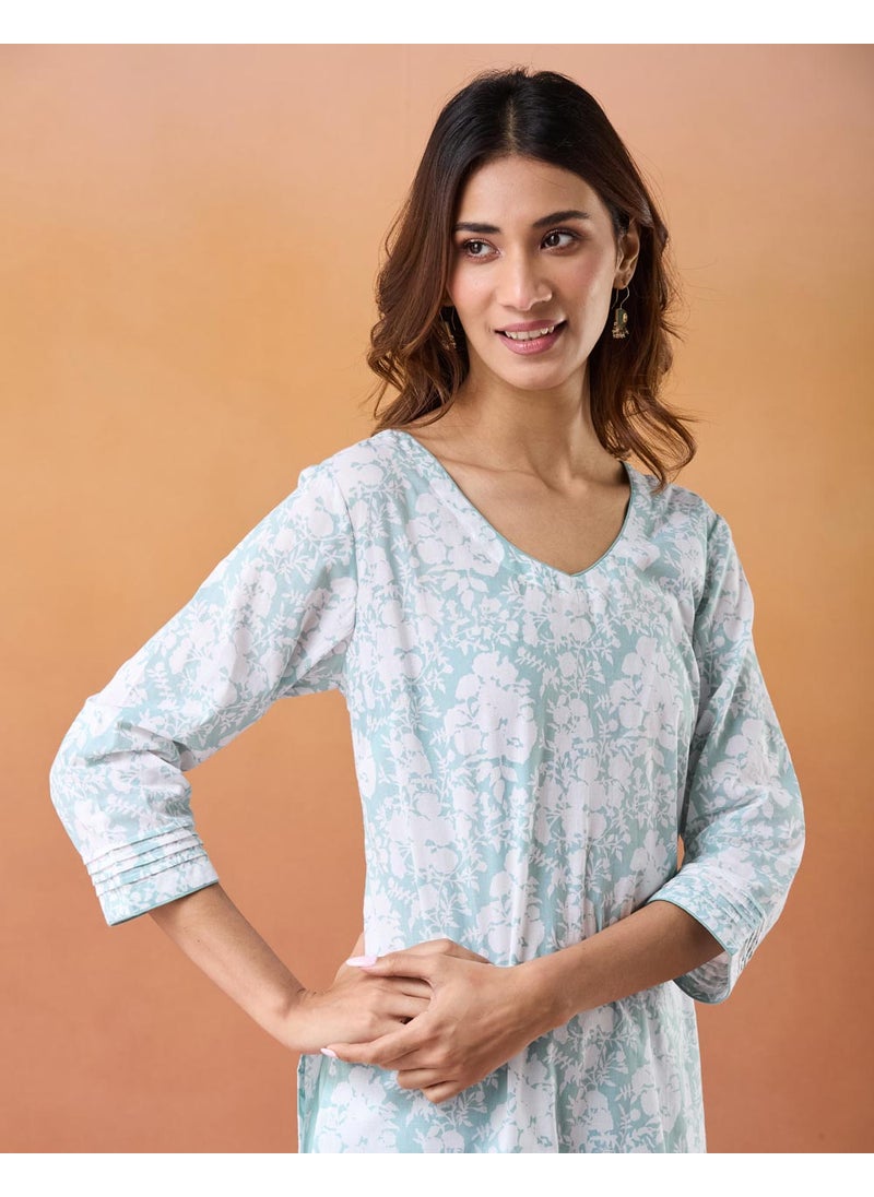 Printed Pant & Kurta Set