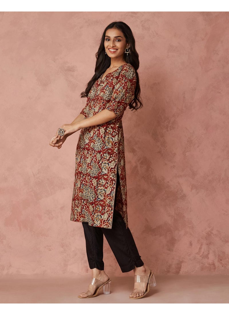 Printed Knee Length Kurta