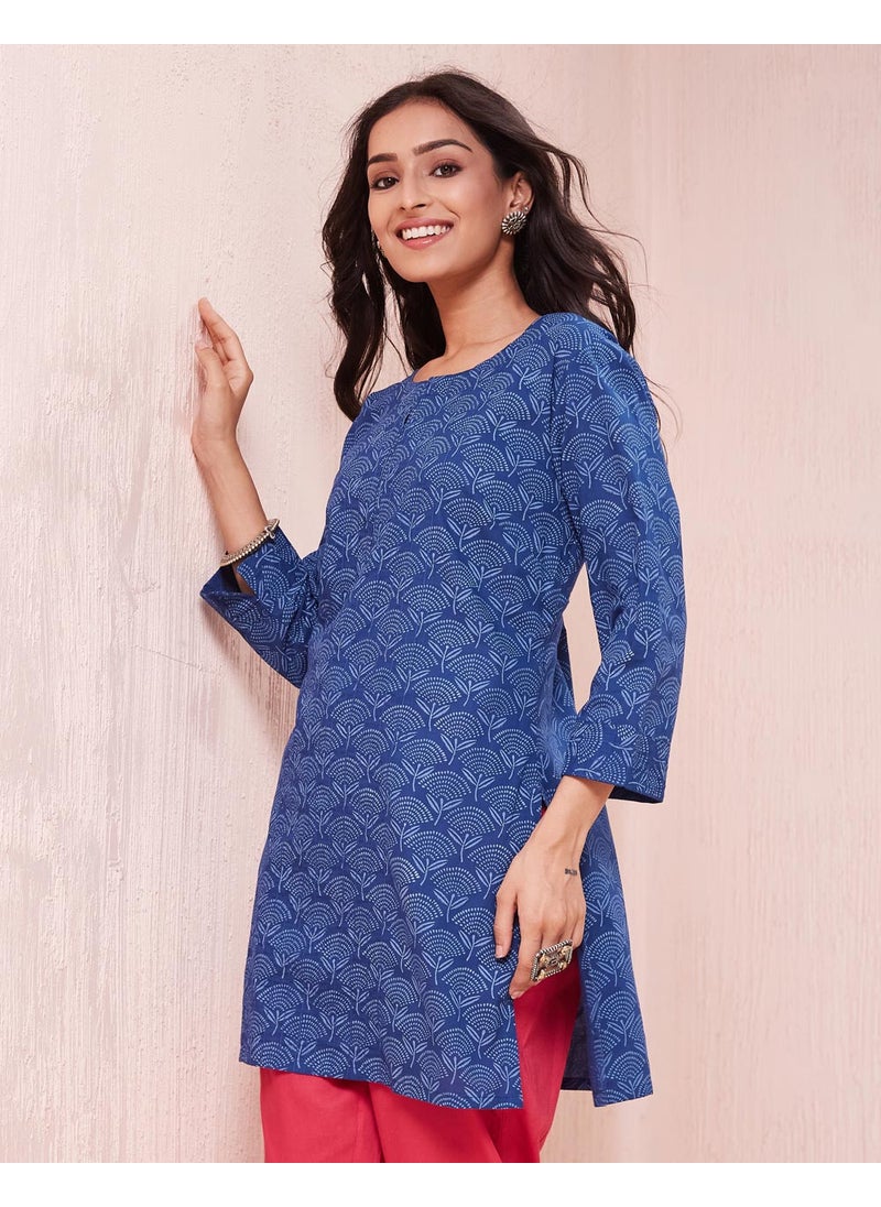 Cotton Hand Block Printed Short Kurta