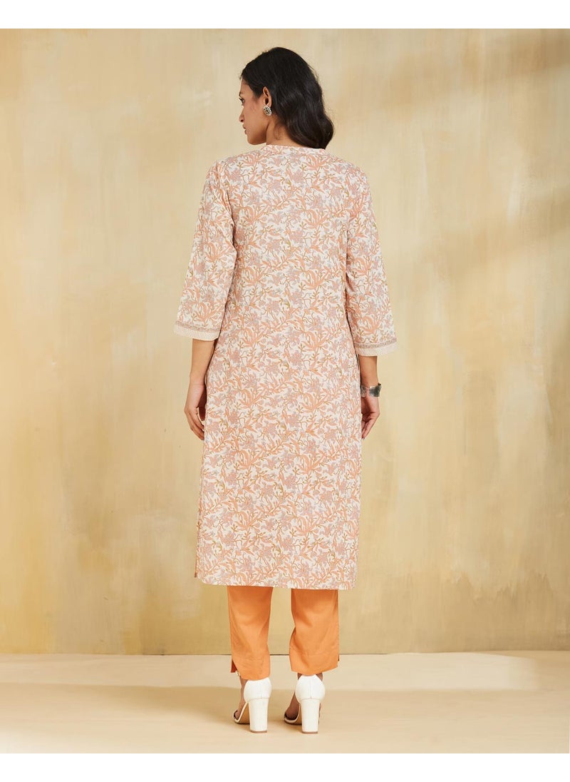Cotton Printed Pant & Kurta
