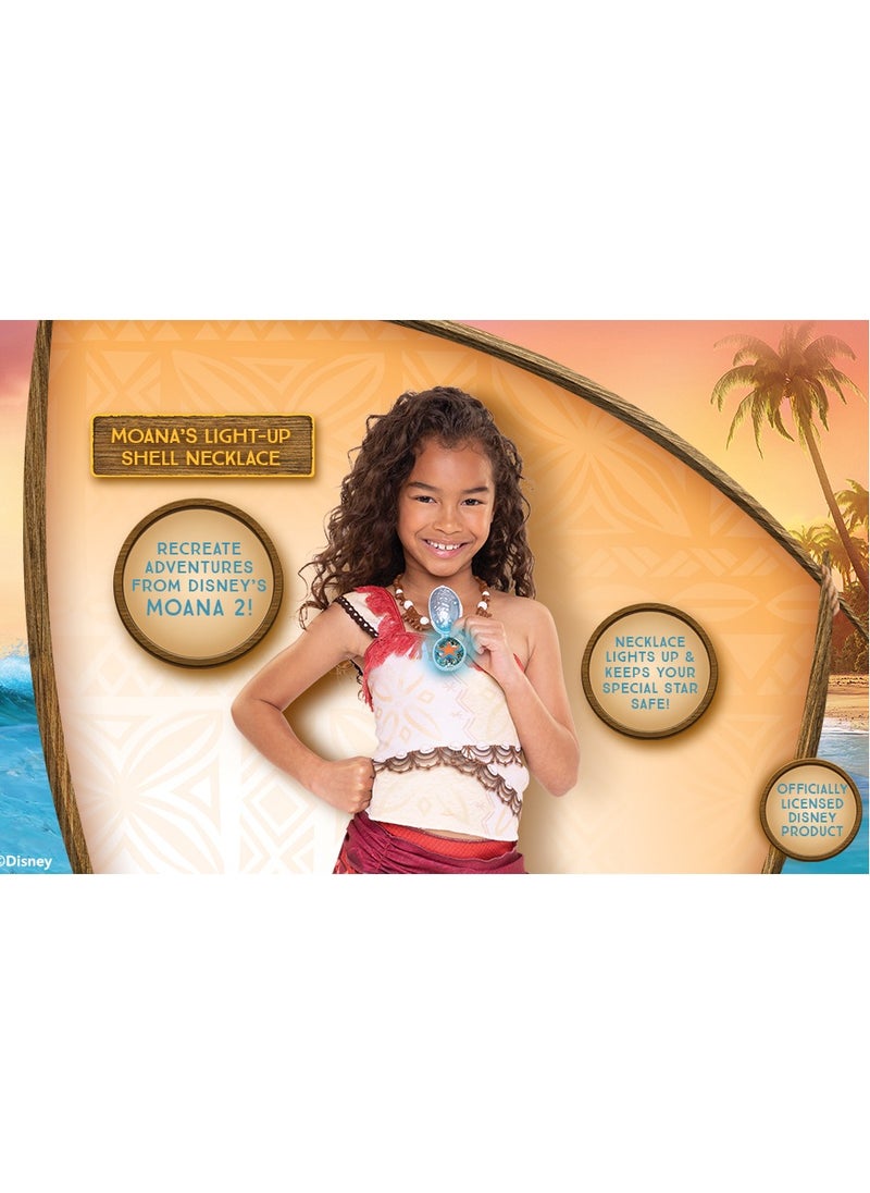 Moana 2 Sea Star Magical Necklace, Battery Operated | Light-Up Star | Gift for Kids