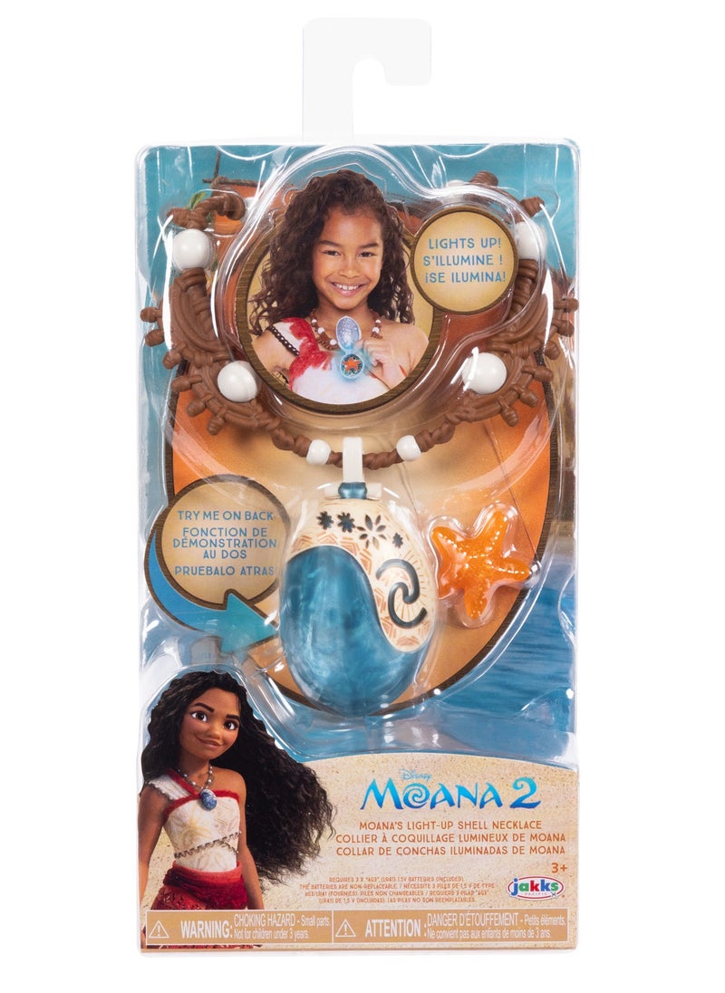 Moana 2 Sea Star Magical Necklace, Battery Operated | Light-Up Star | Gift for Kids