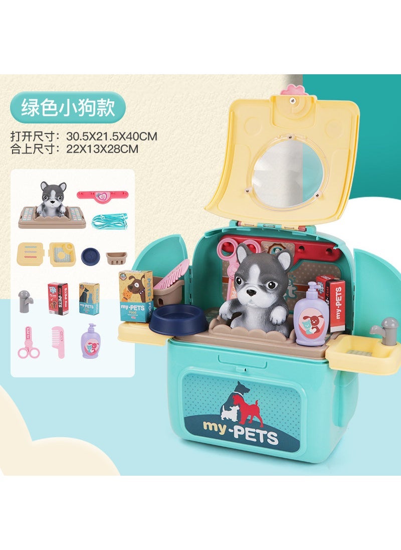 Kids Pet Backpack Space Playset Pink Kitchen Suitcase: XC013A