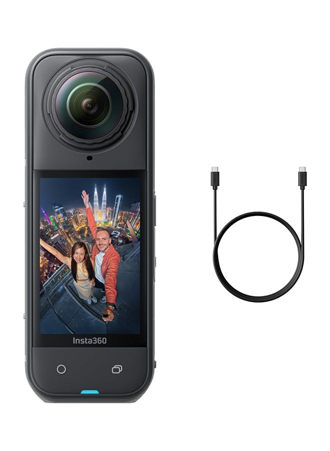 X5 - Waterproof 8K 360° Action Camera, Leading Low Light, Invisible Selfie Stick Effect, Rugged and Replaceable Lens, 3-Hour Battery, Built-in Wind Guard, Stabilization, Triple AI Chip Design