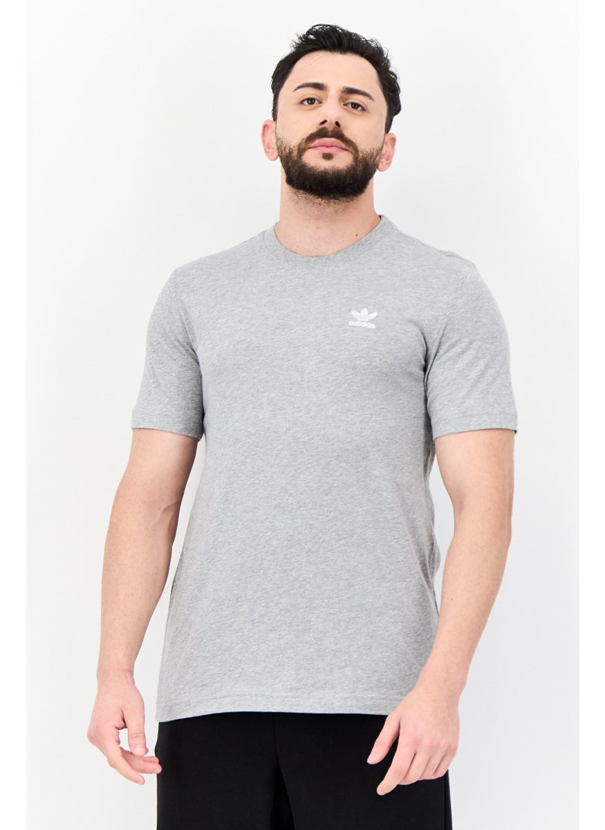 Men Sportswear Fit Short Sleeves Outdoor T-Shirt, Grey