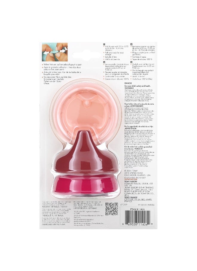 Boon, Snug Spout, Universal Sippy Lid, 9 Months +, 3 Lids