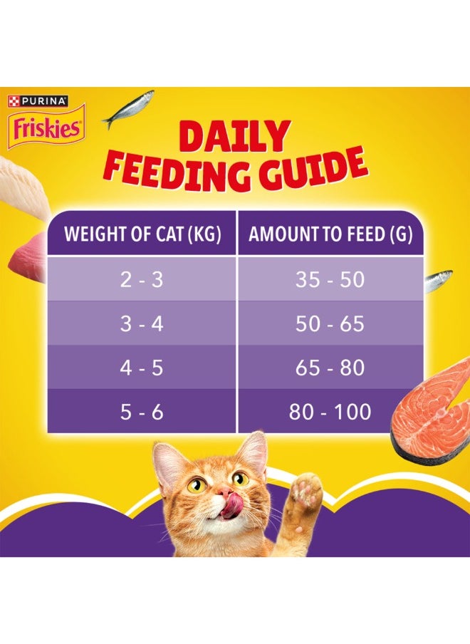 Friskies With Flavors Of Mackerel Tuna Salmon and Sardine Cat Food White 6kg
