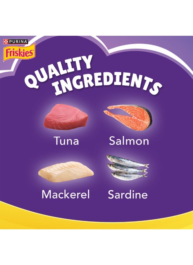 Friskies With Flavors Of Mackerel Tuna Salmon and Sardine Cat Food White 6kg