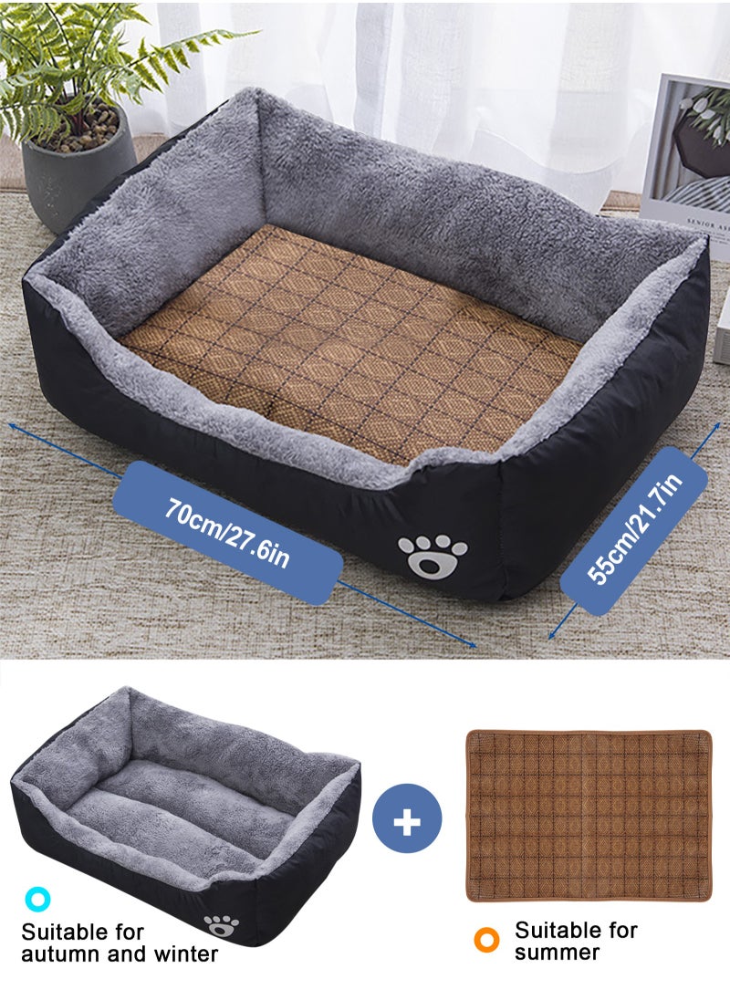 Super Soft Dog Bed Mattress, Large Washable Pads Room, Soft Plush Sleeping Pet Bed for Small Medium Large Dogs Cats Puppy Nest, with Anti-Slip Waterproof Bottom 70 * 55cm