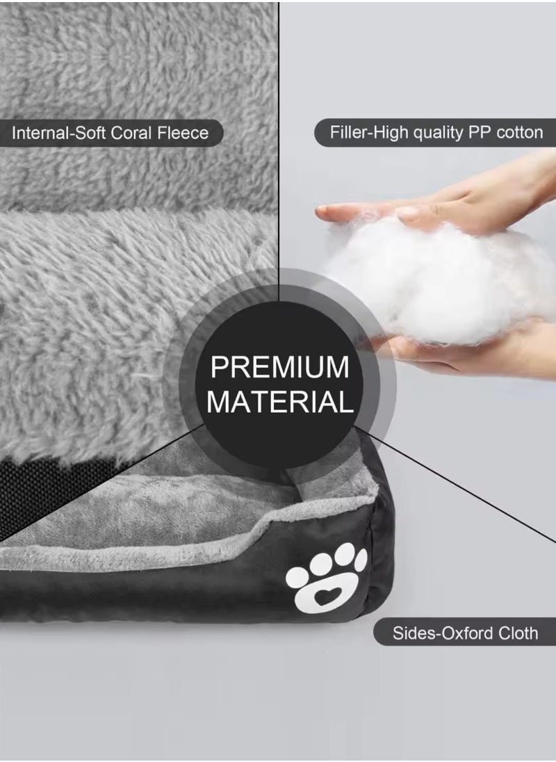 Super Soft Dog Bed Mattress, Large Washable Pads Room, Soft Plush Sleeping Pet Bed for Small Medium Large Dogs Cats Puppy Nest, with Anti-Slip Waterproof Bottom 70 * 55cm