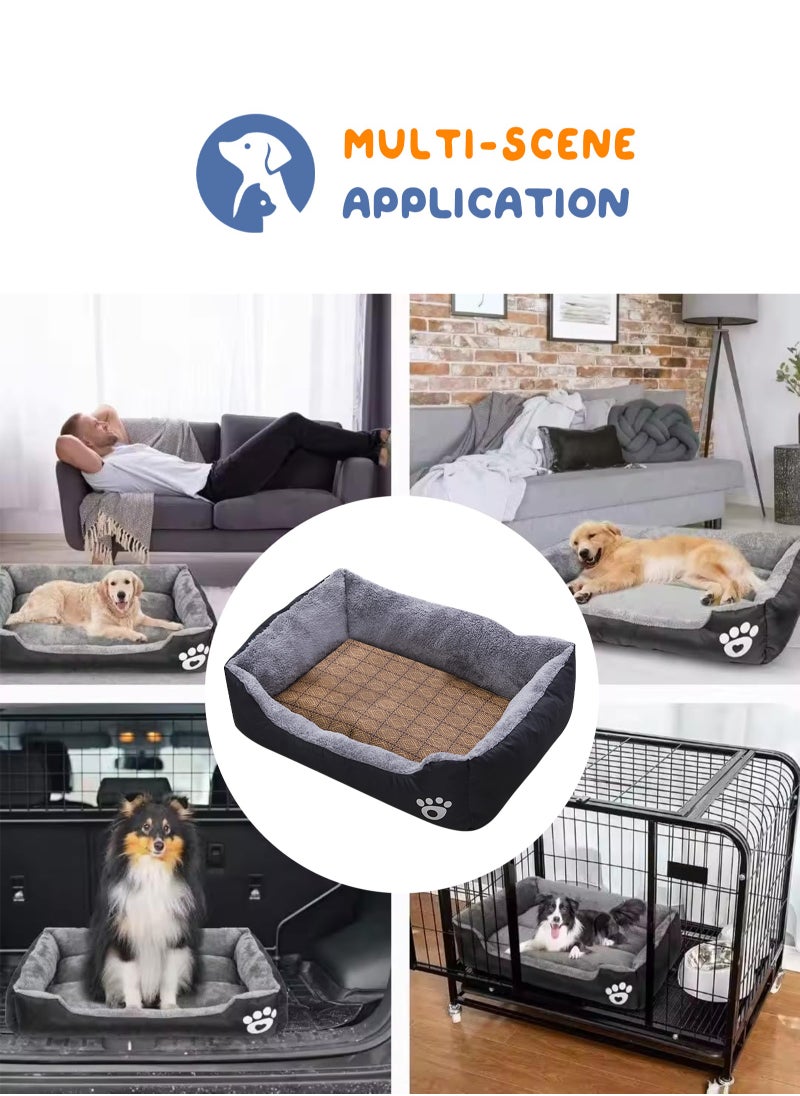 Super Soft Dog Bed Mattress, Large Washable Pads Room, Soft Plush Sleeping Pet Bed for Small Medium Large Dogs Cats Puppy Nest, with Anti-Slip Waterproof Bottom 70 * 55cm