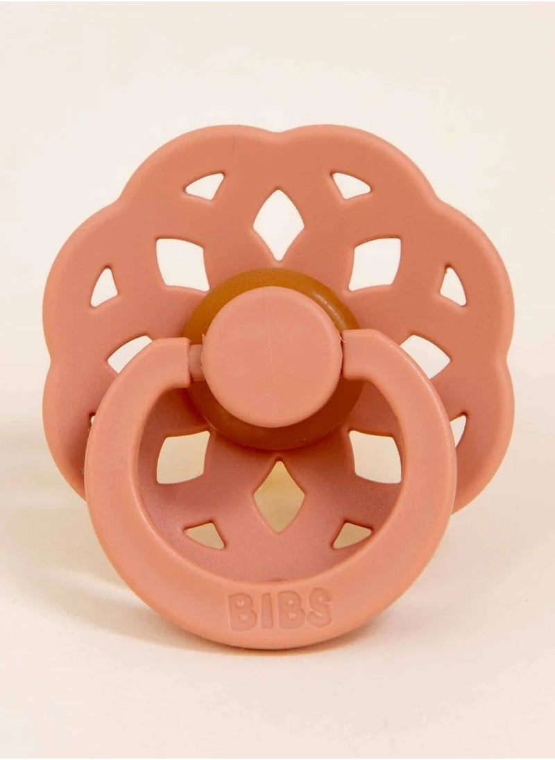 BIBS Natural Rubber  Pacifier Pack Of 1 Orange Color