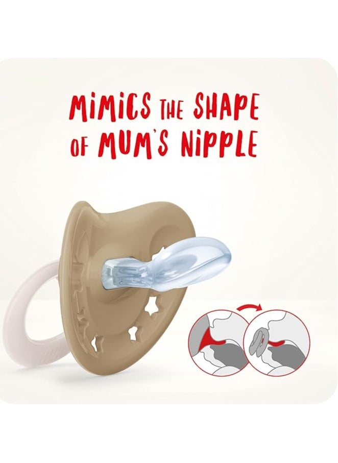 Pacifiers | 2-Pack Soothers | Heart  Nipple | BPA-Free Silicone Pacifiers  |  Sleep Anti-Flatulence  |  Baby Teething Toy