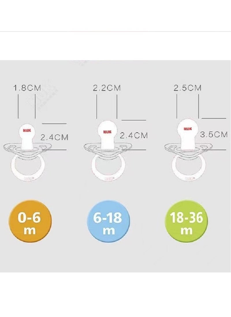 Pacifiers | 2-Pack Soothers | Heart  Nipple | BPA-Free Silicone Pacifiers  |  Sleep Anti-Flatulence  |  Baby Teething Toy
