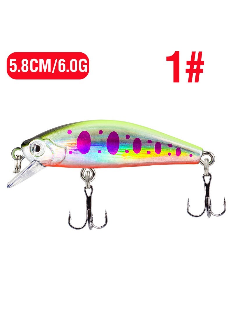 Sinking Minnow Lures Dual Hooks Long Cast Bait Bait 1#