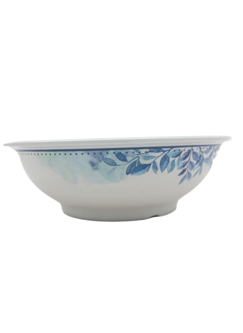 AKDC Melamine Casserole Bowl 10 Inch White/Blue