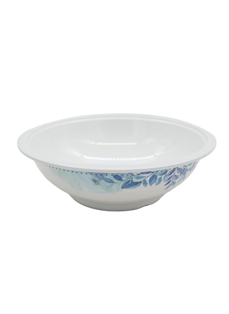 AKDC Melamine Casserole Bowl 10 Inch White/Blue