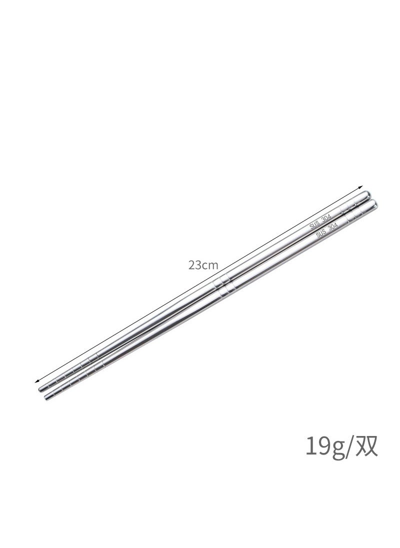 304 stainless steel chopsticks insulated Chinese household chopsticks can be high temperature disinfection children's chopsticks manufacturers wholesale can add logo 23cm [304 material] (powder gold) cloth wheel light