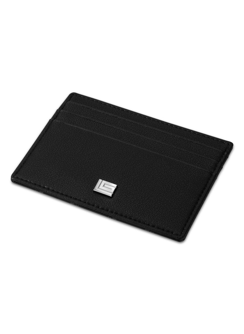 Gabriel Black Leather Card Holder