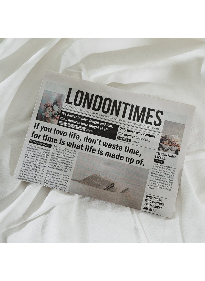 1 x 5 pcs Vintage English Newspaper Photo Props LON style 2 sheets