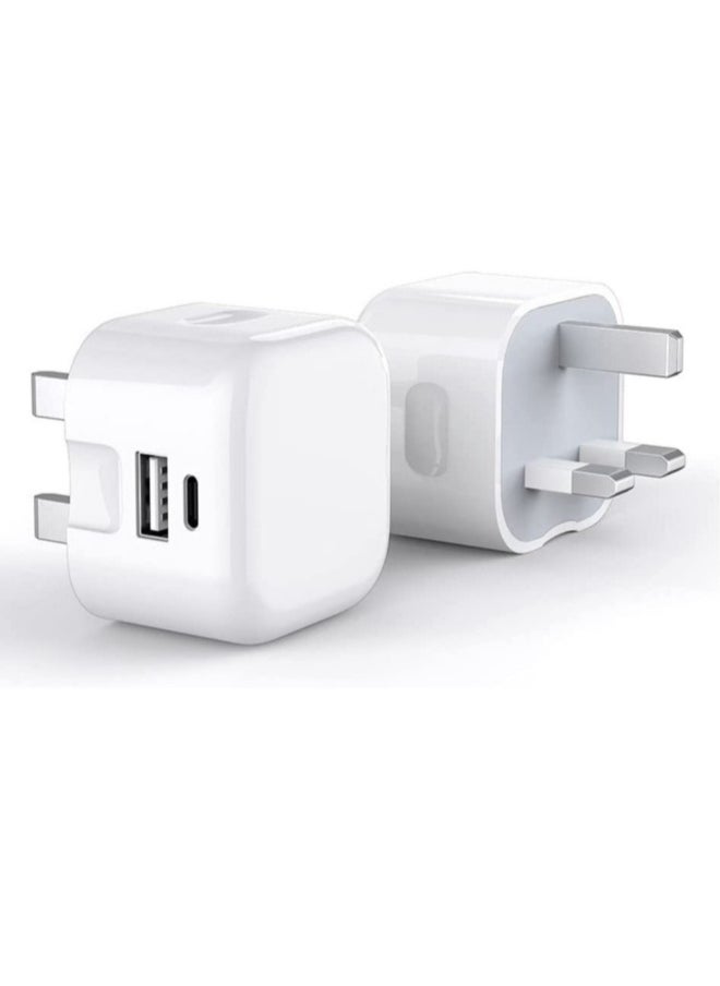 Charger Plug For Google Pixel 7 / Pixel 7 Pro/Pixel 6A / Pixel 6 / Pixel 6 Pro, 20W Dual Port USB & USB C Charger Plug Type C PD Charging Power Adapter Fast Charge Travel Fast Charging Phone Charger