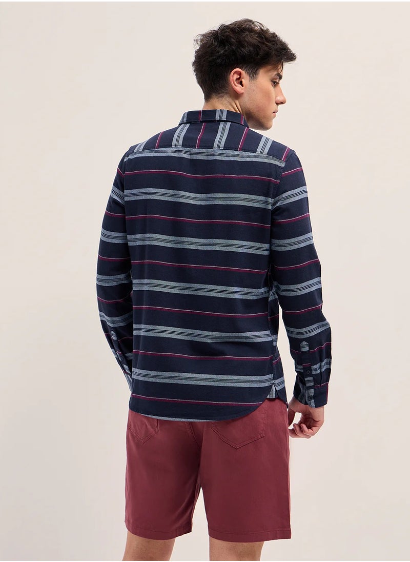 Cotton Shirt for Men | Slim Fit, Long Sleeve, Casual or Formal Button-Down | Soft, Breathable Fabric for Work, Everyday, & All-Season Wear in Stylish