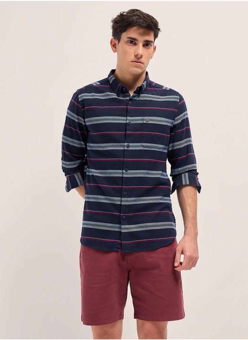 Cotton Shirt for Men | Slim Fit, Long Sleeve, Casual or Formal Button-Down | Soft, Breathable Fabric for Work, Everyday, & All-Season Wear in Stylish