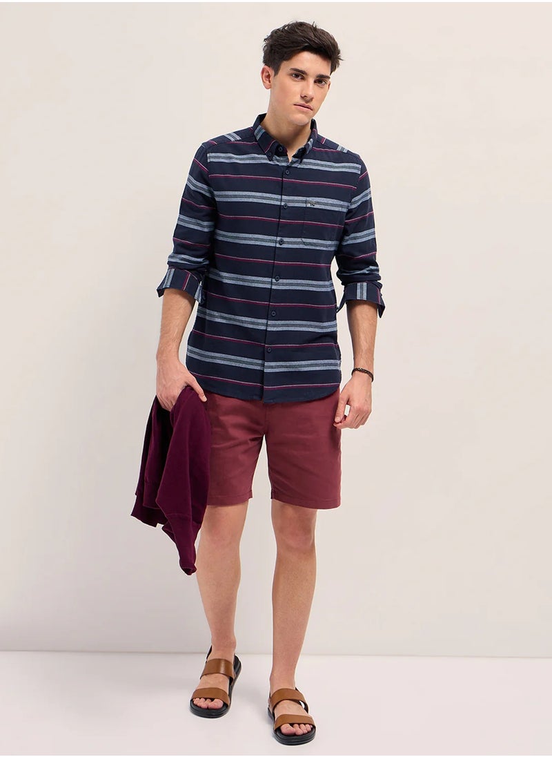 Cotton Shirt for Men | Slim Fit, Long Sleeve, Casual or Formal Button-Down | Soft, Breathable Fabric for Work, Everyday, & All-Season Wear in Stylish