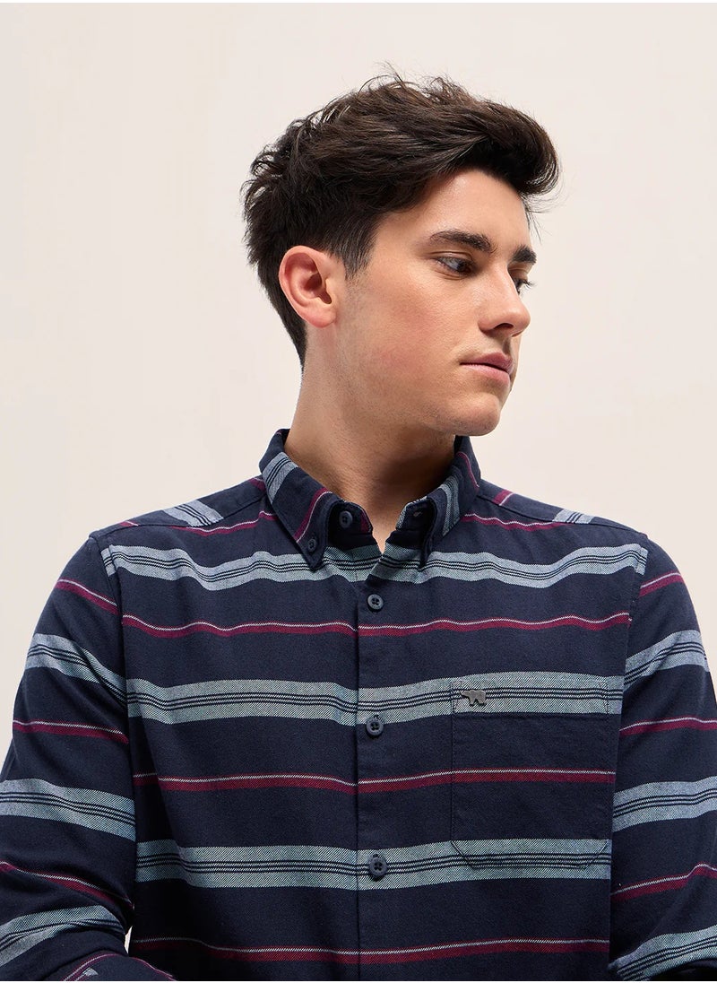 Cotton Shirt for Men | Slim Fit, Long Sleeve, Casual or Formal Button-Down | Soft, Breathable Fabric for Work, Everyday, & All-Season Wear in Stylish