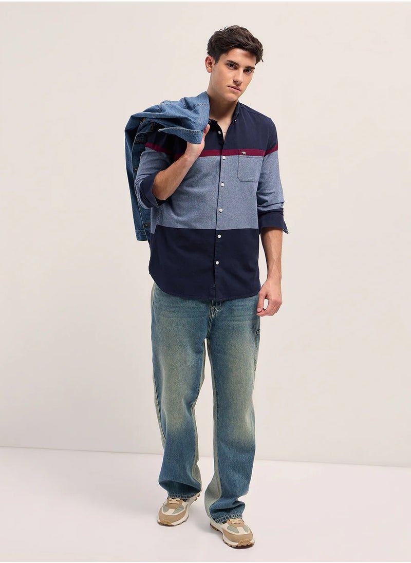 Cotton Shirt for Men | Slim Fit, Long Sleeve, Casual or Formal Button-Down | Soft, Breathable Fabric for Work, Everyday, & All-Season Wear in Stylish