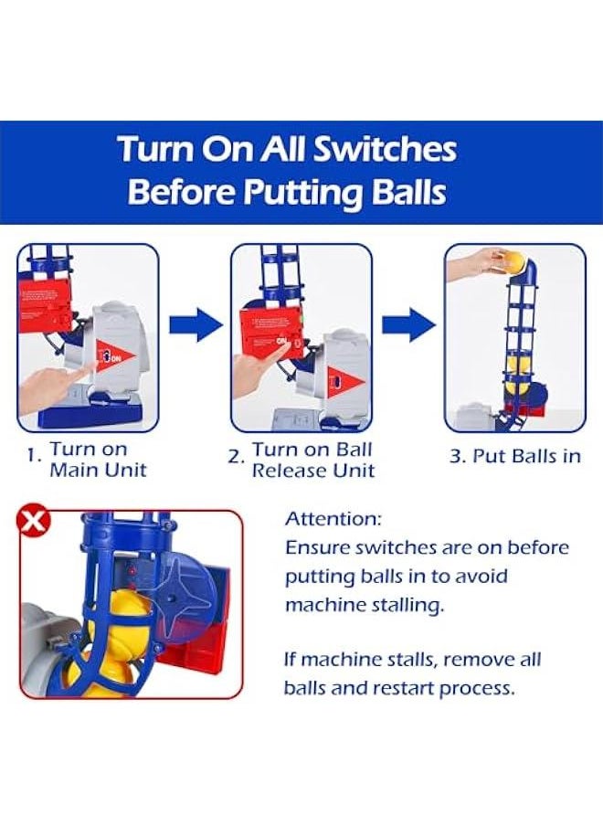 Kids Pitching Machine Toys, 2 in 1 RC Baseball Tennis Pitcher, Auto Ball Launcher Bat, Boys Outdoor Outside Sports Backyard Game, Birthday Gift 5 6 7 8 10 12 Yr Youth-Partially Assembled