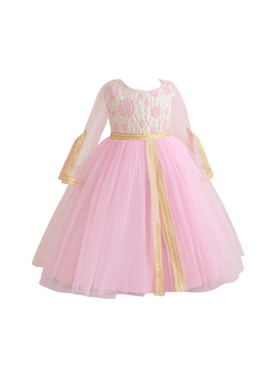 D' Daniela - Pink Sparkle Abaya Dress - Light Pink