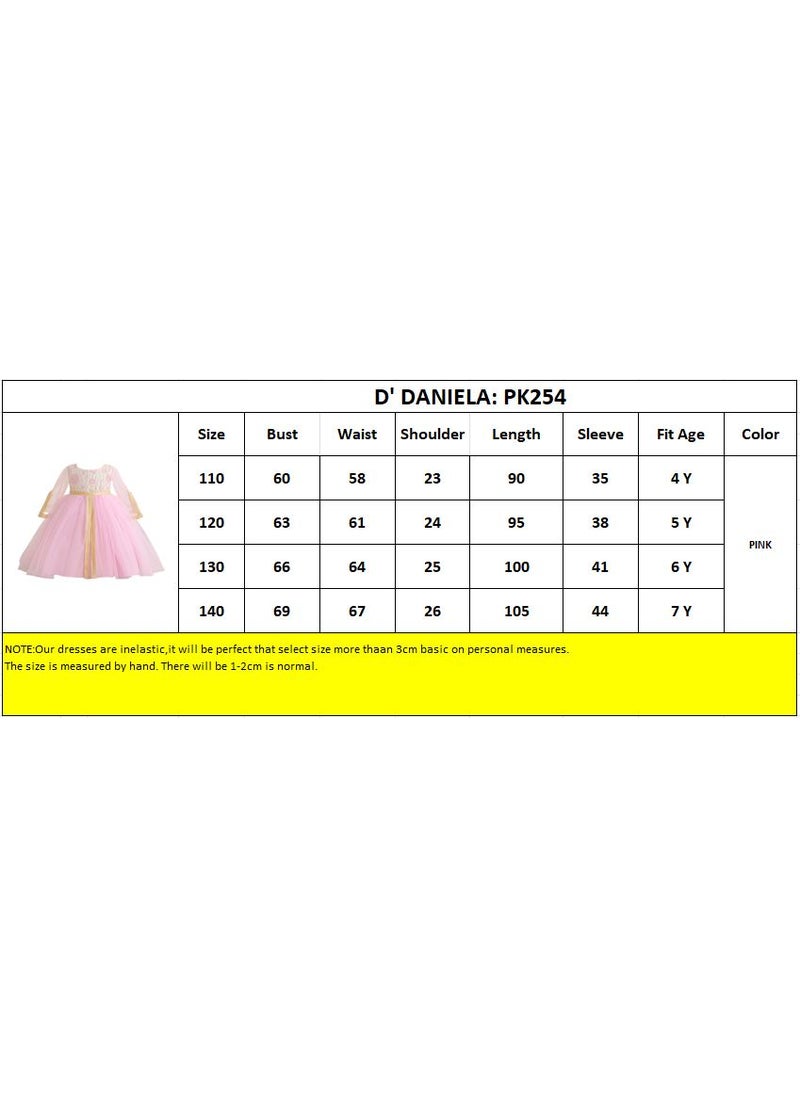D' Daniela - Pink Sparkle Abaya Dress - Light Pink