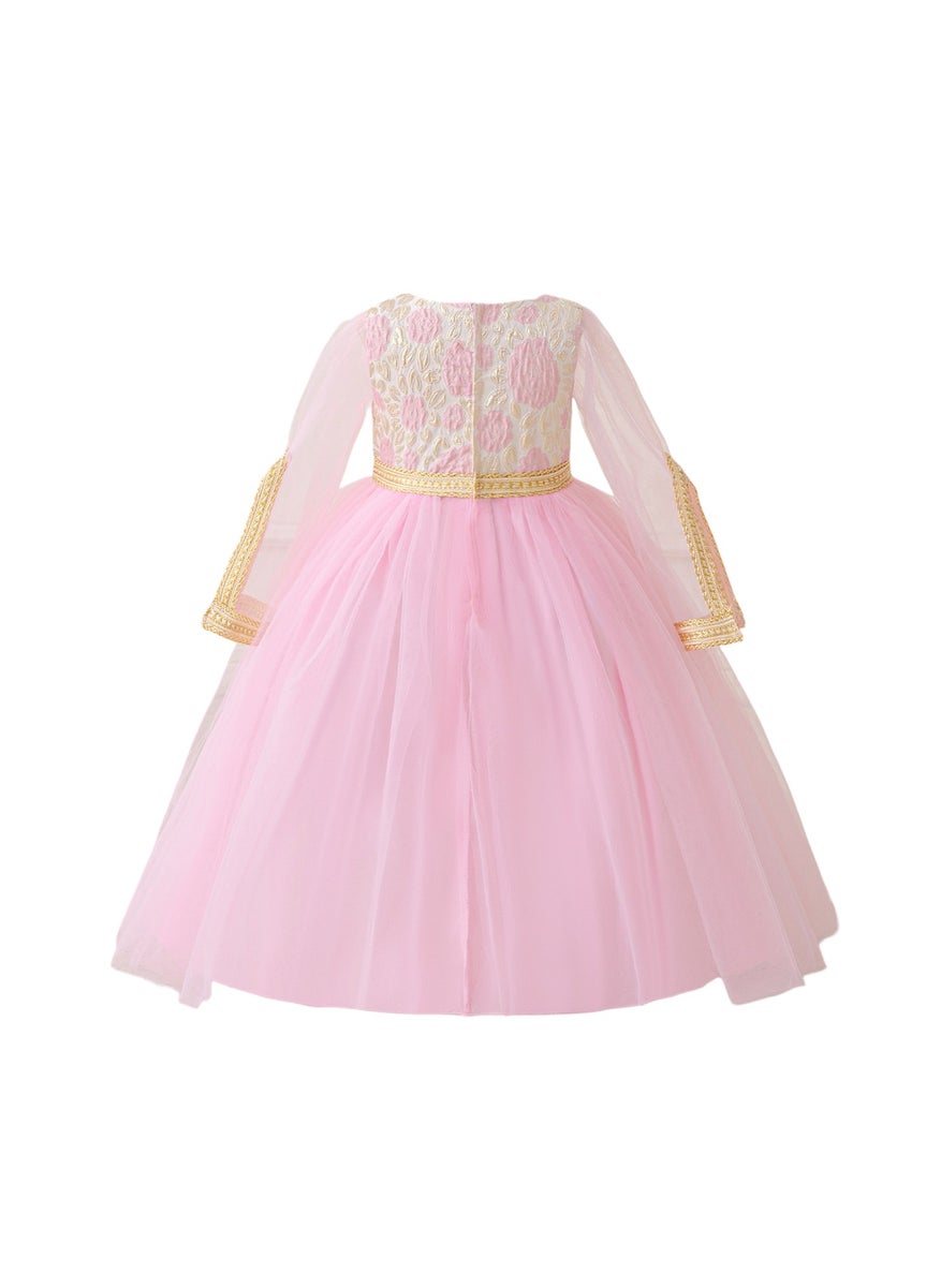 D' Daniela - Pink Sparkle Abaya Dress - Light Pink