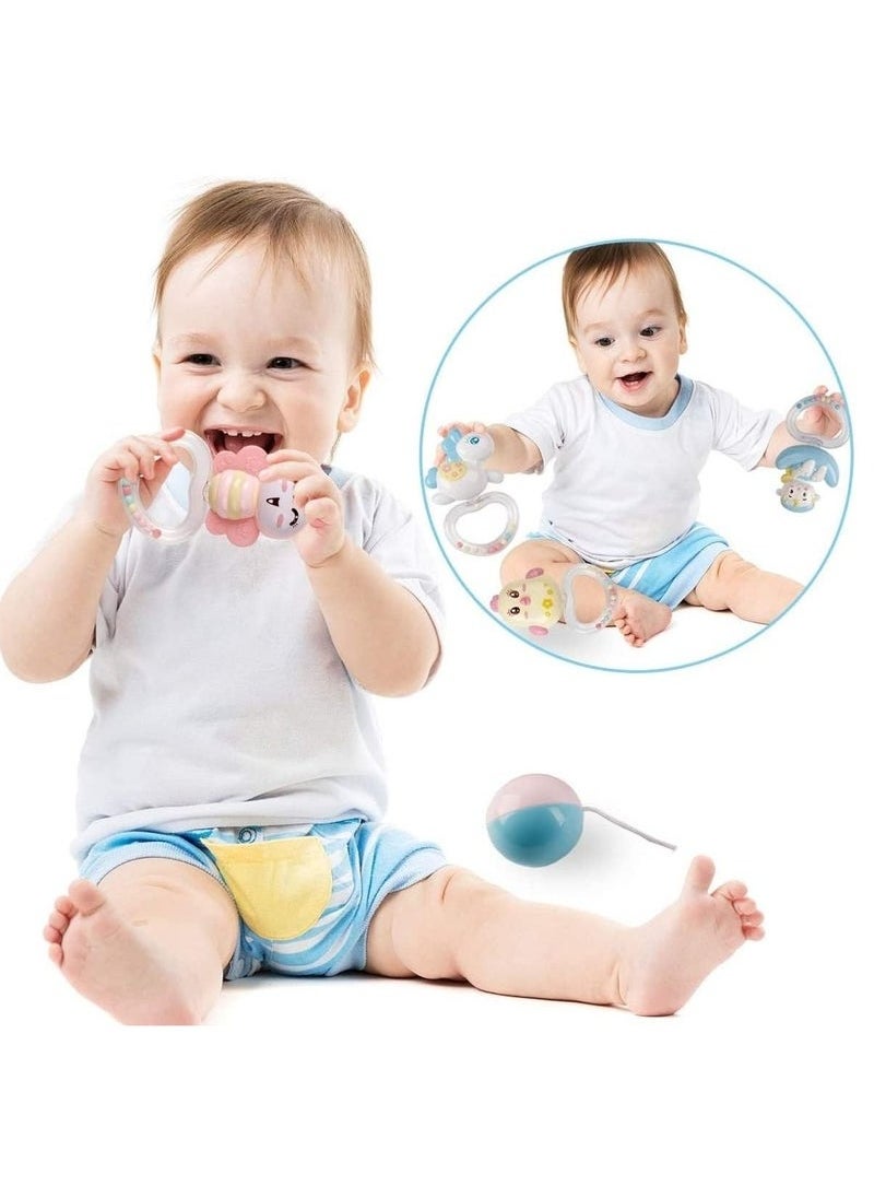 Baby Musical Crib Mobile with Projector and Night Light with Timing Function 360 Degrees Rotating Rattles Infants Crib Hanging Toys Take Along Mobile Music Box and Rattle Newborn Baby Gift