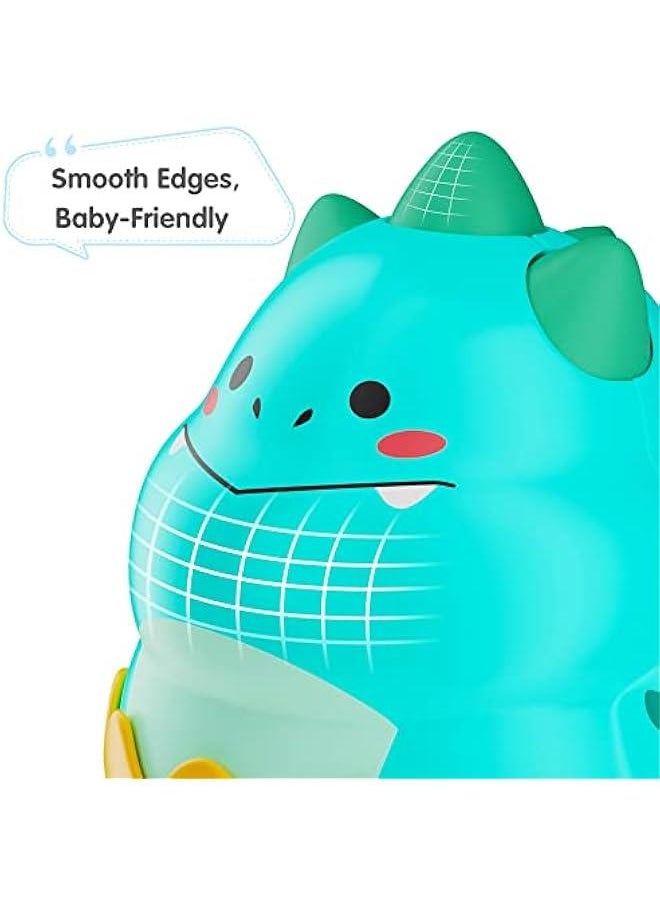 Baby Dinosaur Wobble Toys, Infant Dino Roly-Poly 3-6-12 Month, Babies Tummy Time Fun, Sensory Development, Newborn Gift First Birthday Present 4 5 7 8 9 10 Month 1 Year Toddler Boy Girl