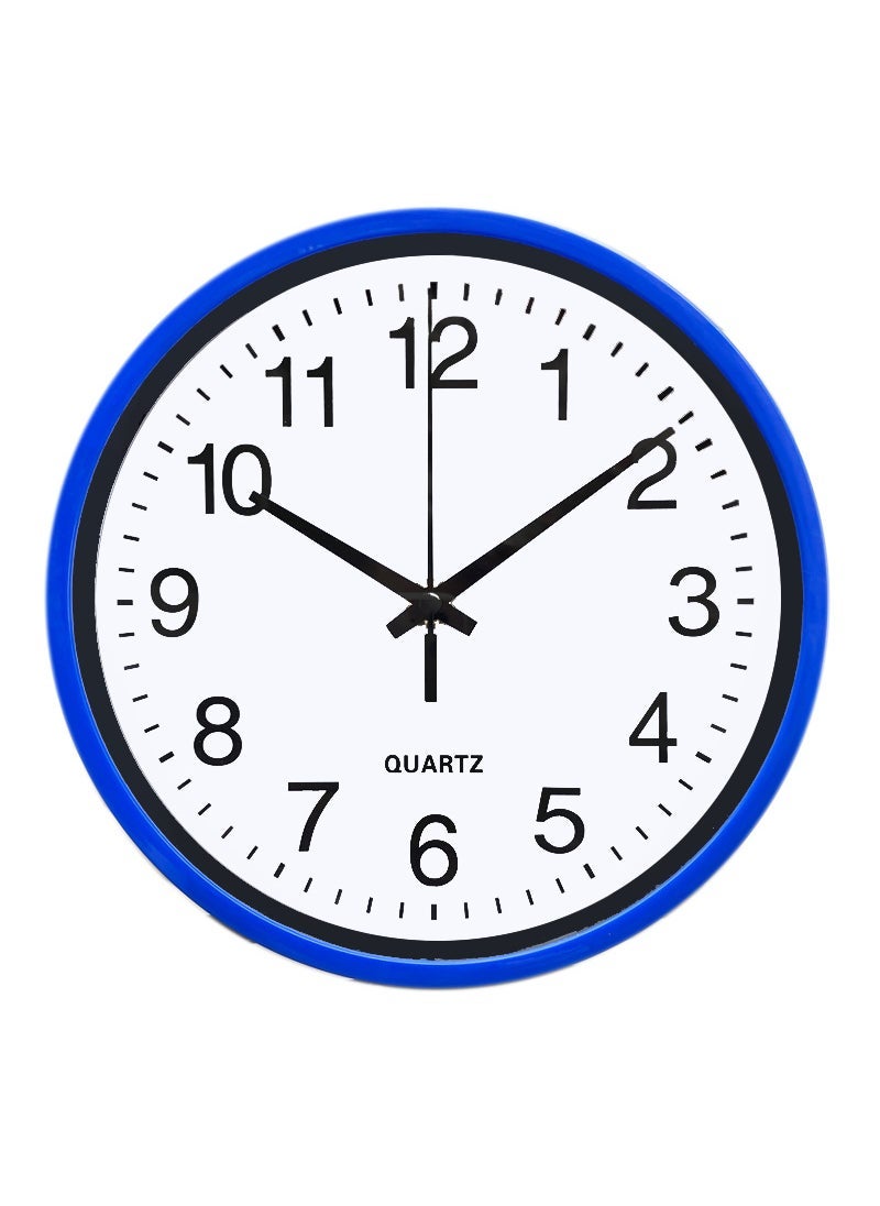Factory wholesale 8 inch mute wall clock Kangba silk movement study kitchen bedroom clock can add Logo wall clock Blue