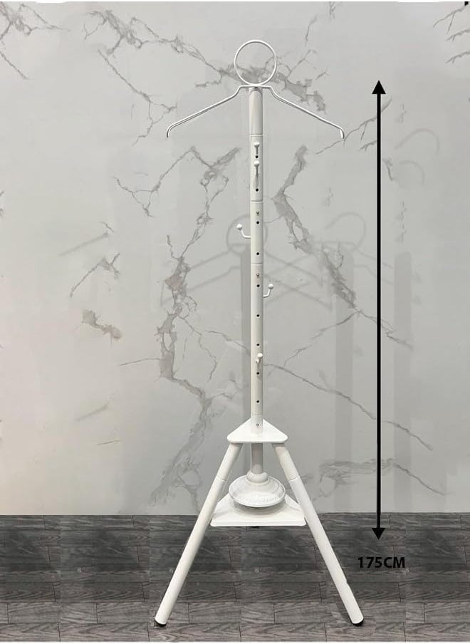 Clothes Incense Burner Stand - 175cm long bakhoor burner stand hanger with cloth hooks and holes for steaming clothes